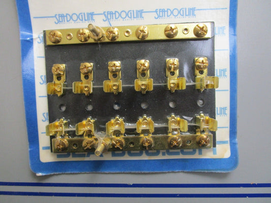 *NEW* 0820 SeaDog Fuse/Terminal Block (6 Terminals / ¼ × 1¼ Fuses) 420546-1