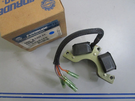 *NEW OEM* 0820 OMC Johnson Evinrude Coil & Lam Assy 445128 0445128