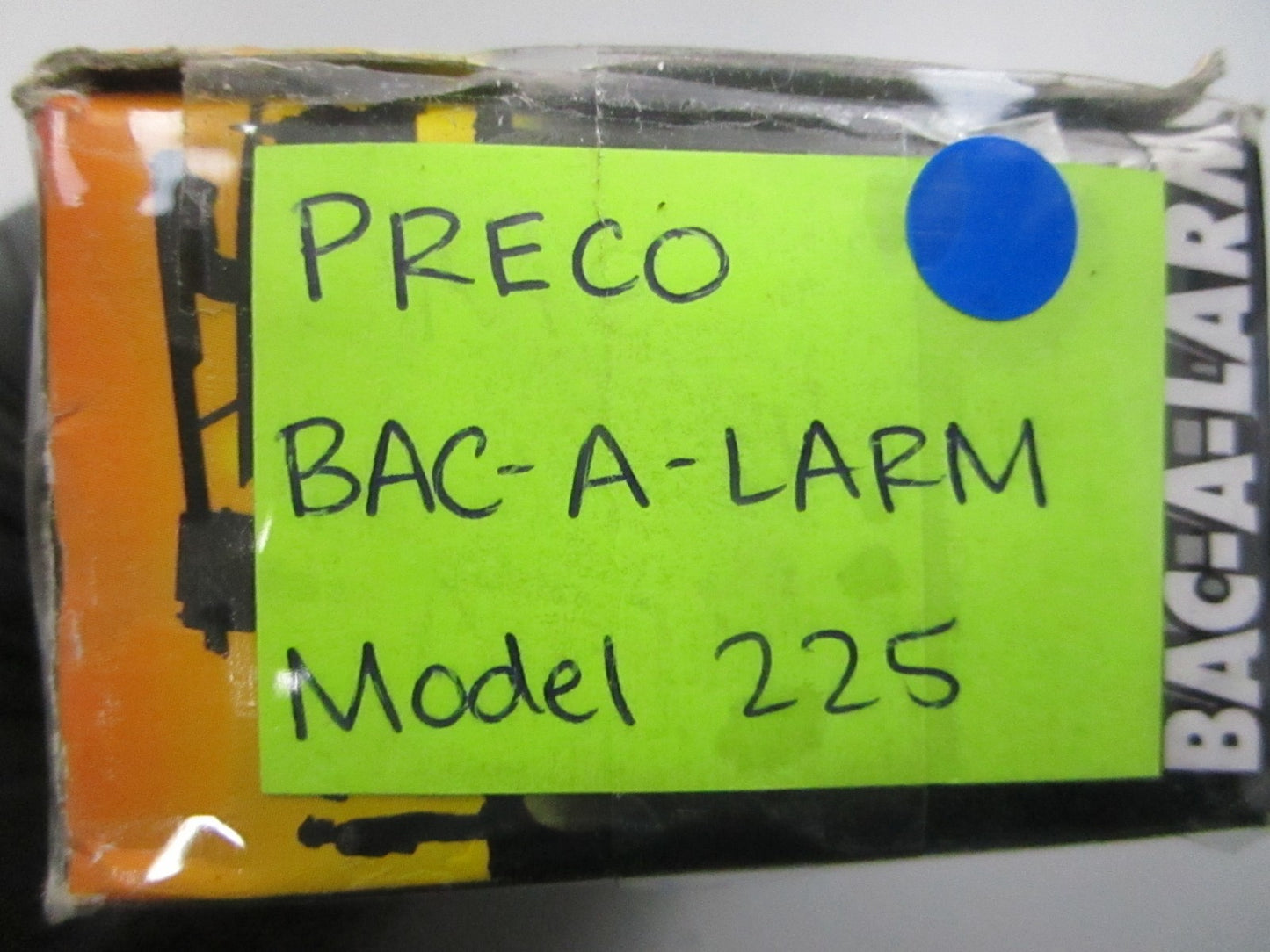NEW BAC-A-LARM Preco Model 225 Alarm 0810