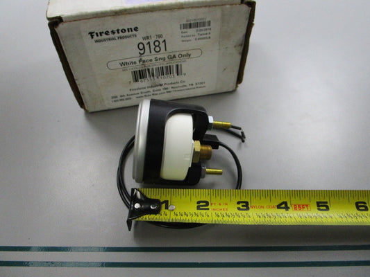 NEW 9181 Firestone White Single Air Pressure Gauge 0810