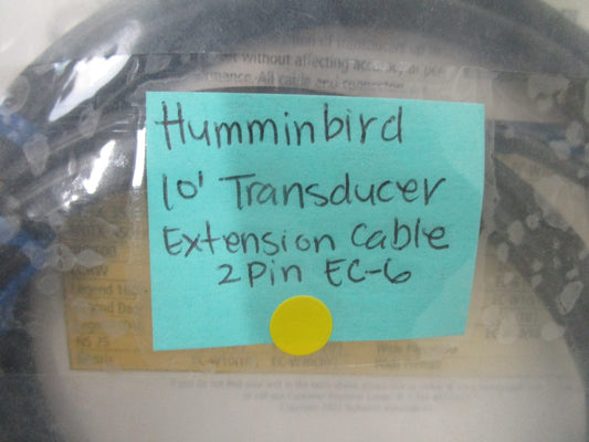 *NEW OEM* 0810 Humminbird 10' Transducer Extension Cable 2 Pin EC-6