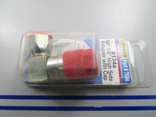 *NEW* 0810 Supercool 90 Degree 1/4" High Side Adapter w/ Cap 7684