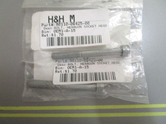 *NEW OEM* (LOT OF 2) 0750 Yamaha HEXAGON SOCKET HEAD BOLT 90110-06425