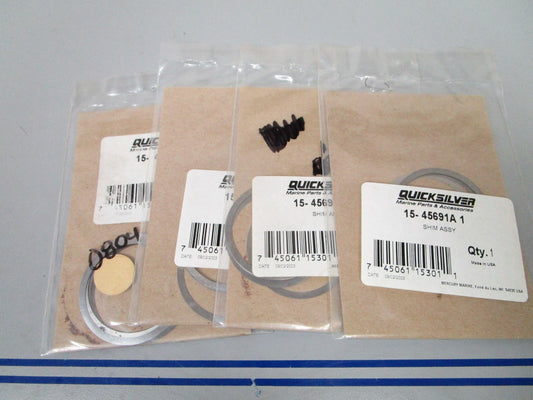 NEW OEM (LOT OF 4) 15-45691A 1 Mercury Quicksilver Shim Assembly 0810