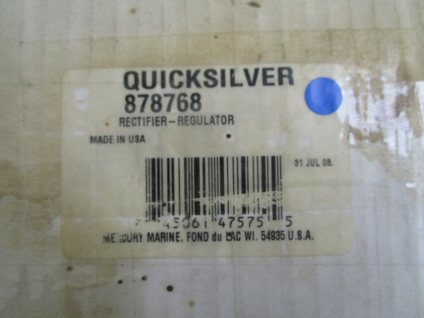 *NEW OEM* 0820 Mercury Quicksilver Regulator Rectifier 878768