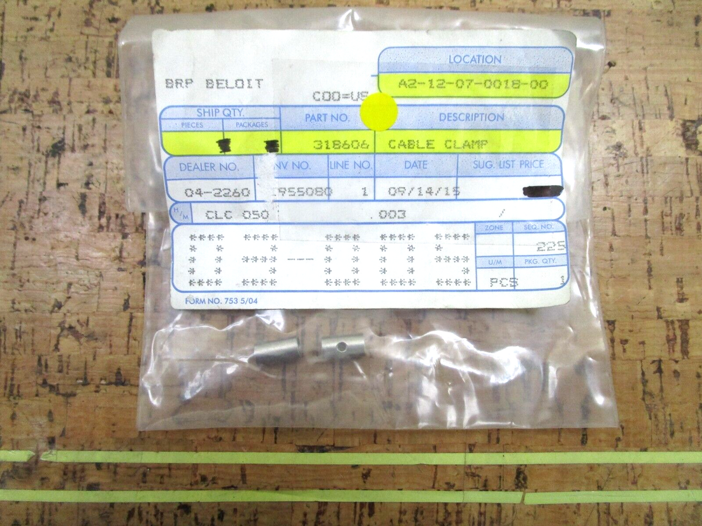 *NEW OEM* (LOT OF 2) 0750 OMC Johnson Evinrude CABLE CLAMP 318606 0318606