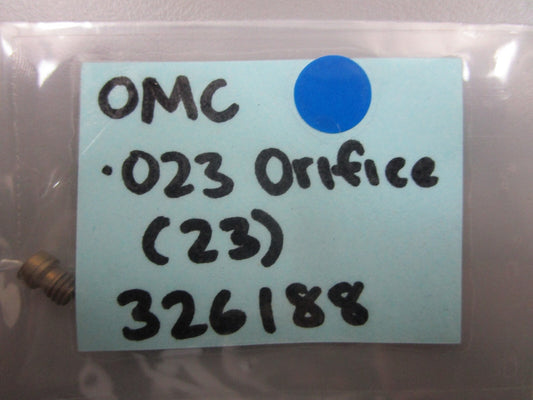 *NEW OEM* 0810 OMC Johnson Evinrude .023 Orifice (23) 326188 0326188