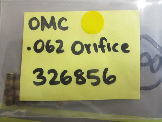 *NEW OEM* 0810 OMC Johnson Evinrude .062 Orifice 326856 0326856