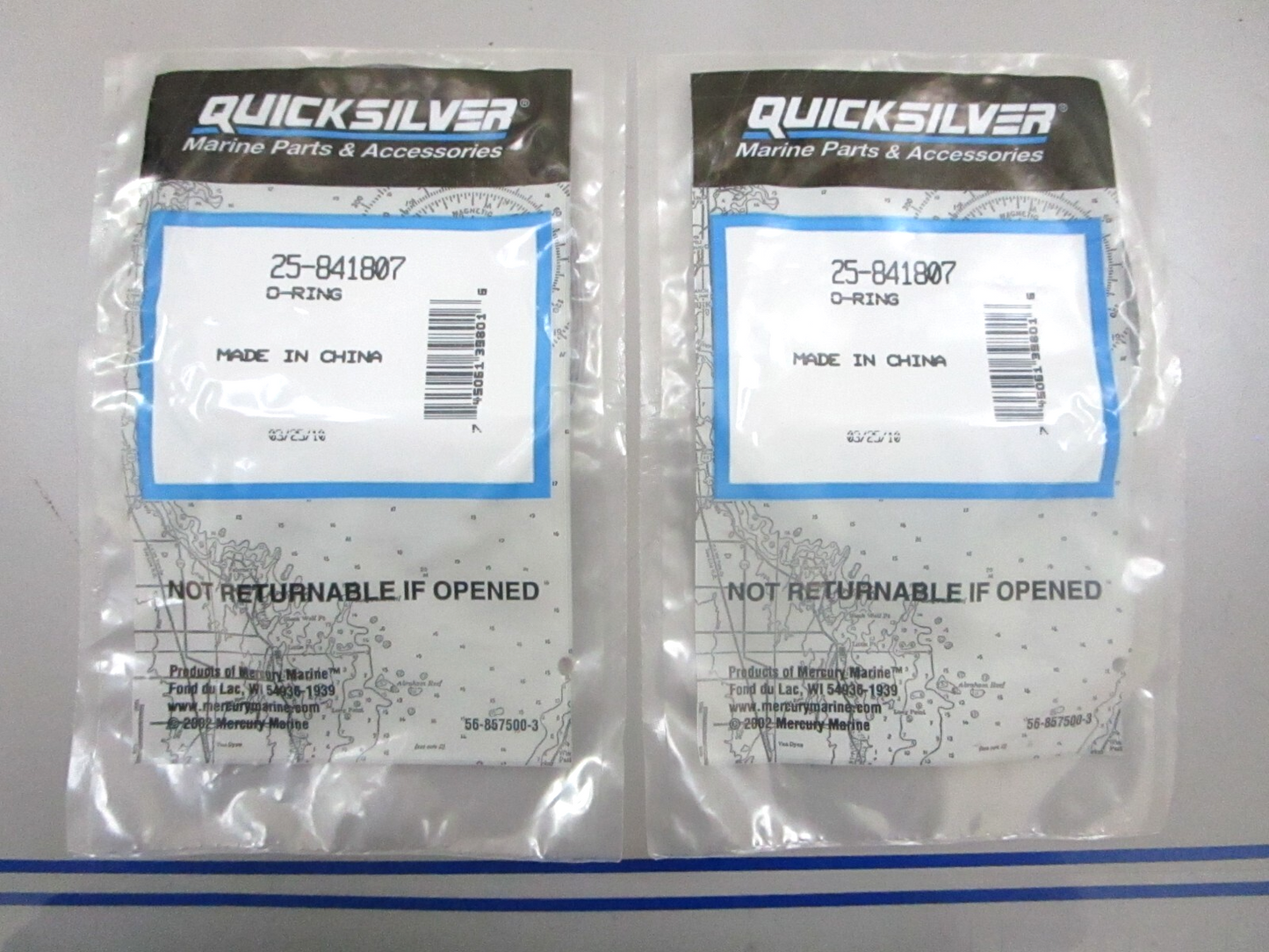 *NEW OEM* (LOT OF 2) 0780 Mercury Quicksilver O-Ring 25-841807