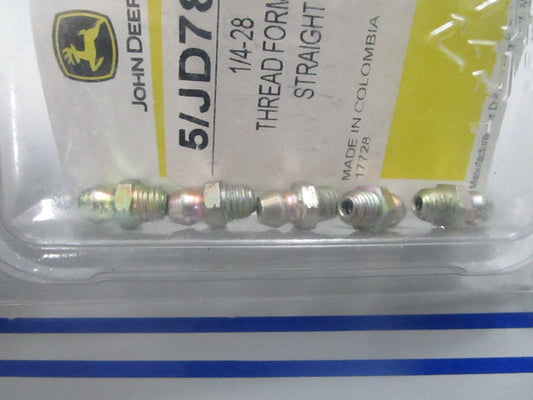 *NEW OEM* (LOT OF 5) 0810 John Deere Straight Fitting JD7844