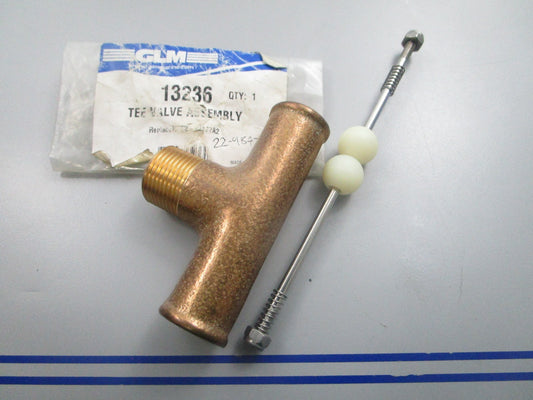 NEW GLM 13236 Replaces: 22-98477A2 Tee Valve Assembly 0810