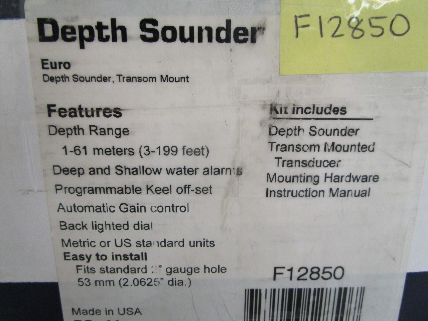 *NEW* 0820 Faria Depth Sounder F12850