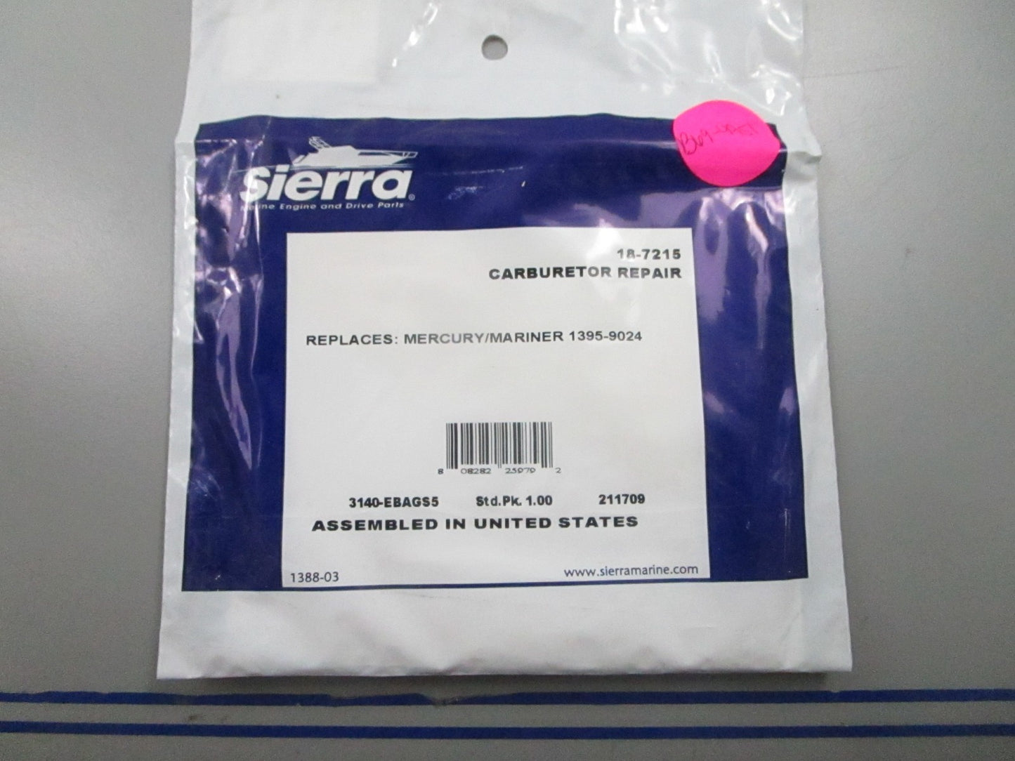 *NEW* 0810 Sierra Carburetor Repair Kit 18-7215 Replaces: 1395-9024