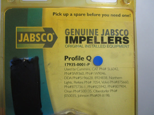 *NEW* 0810 Jabsco Impeller 17935-0001-P Replaces: Volvo 875660 875736-1