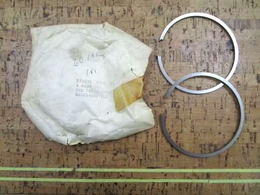 *NEW OEM* (LOT OF 2) 0750 OMC Johnson Evinrude PISTON RING 378436 0378436