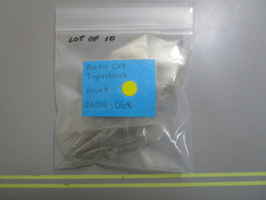 *NEW OEM* (LOT OF 10) 0770 Arctic Cat Tigershark Rivet 0624-068