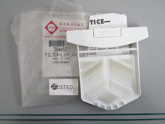 NEW OEM 384493 Whirlpool Lint Filter 0820