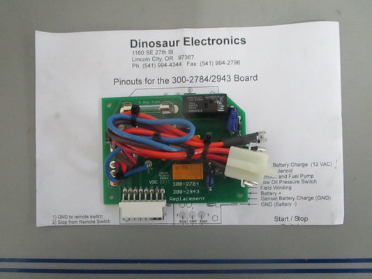 *NEW* 0820 Dinosaur Electronics Generator Circuit Board O2706269 Rep: 300-2784