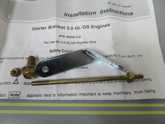 *NEW OEM* 0810 OMC Johnson Evinrude Starter Bracket Kit 3855672