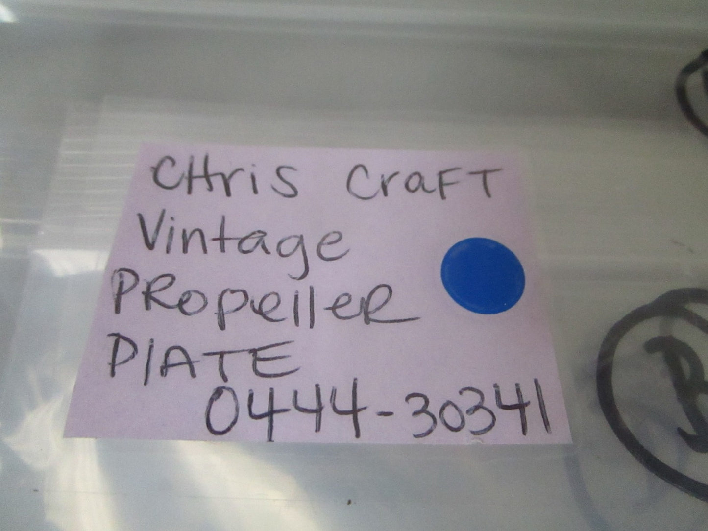 *NEW OEM* 0720 Chris Craft Vintage Propeller Plate (C) 0444-30341