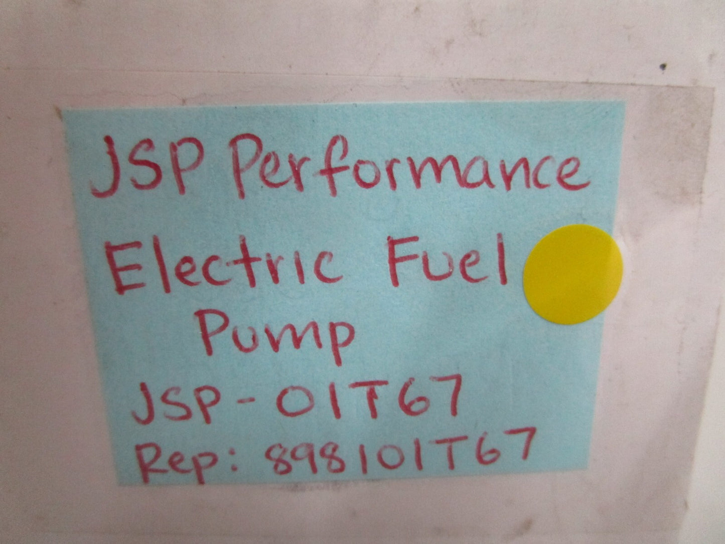 *NEW* 0820 JSP Performance Electric Fuel Pump JSP-01T67 Replaces: 898101T67