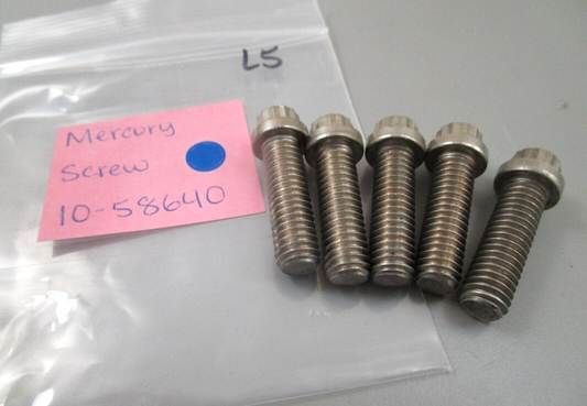 *NEW OEM* (LOT OF 5) 0780 Mercury Quicksilver Screw 10-58640