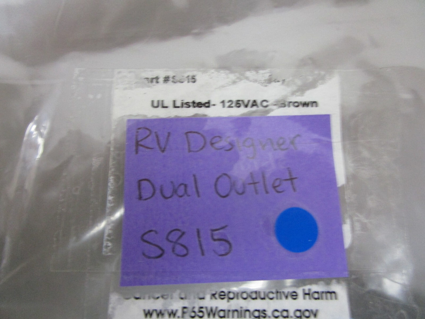 *NEW* 0810 RV Designer Dual Outlet S815