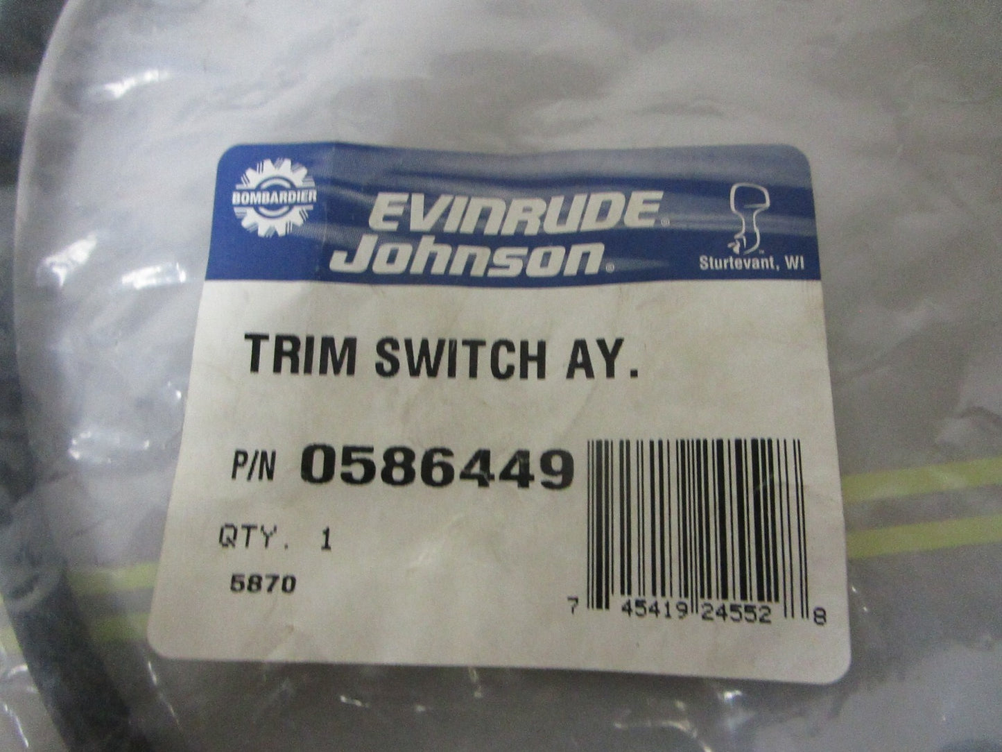 *NEW OEM* 0720 OMC Johnson Evinrude Trim Tilt Switch 586449 0586449