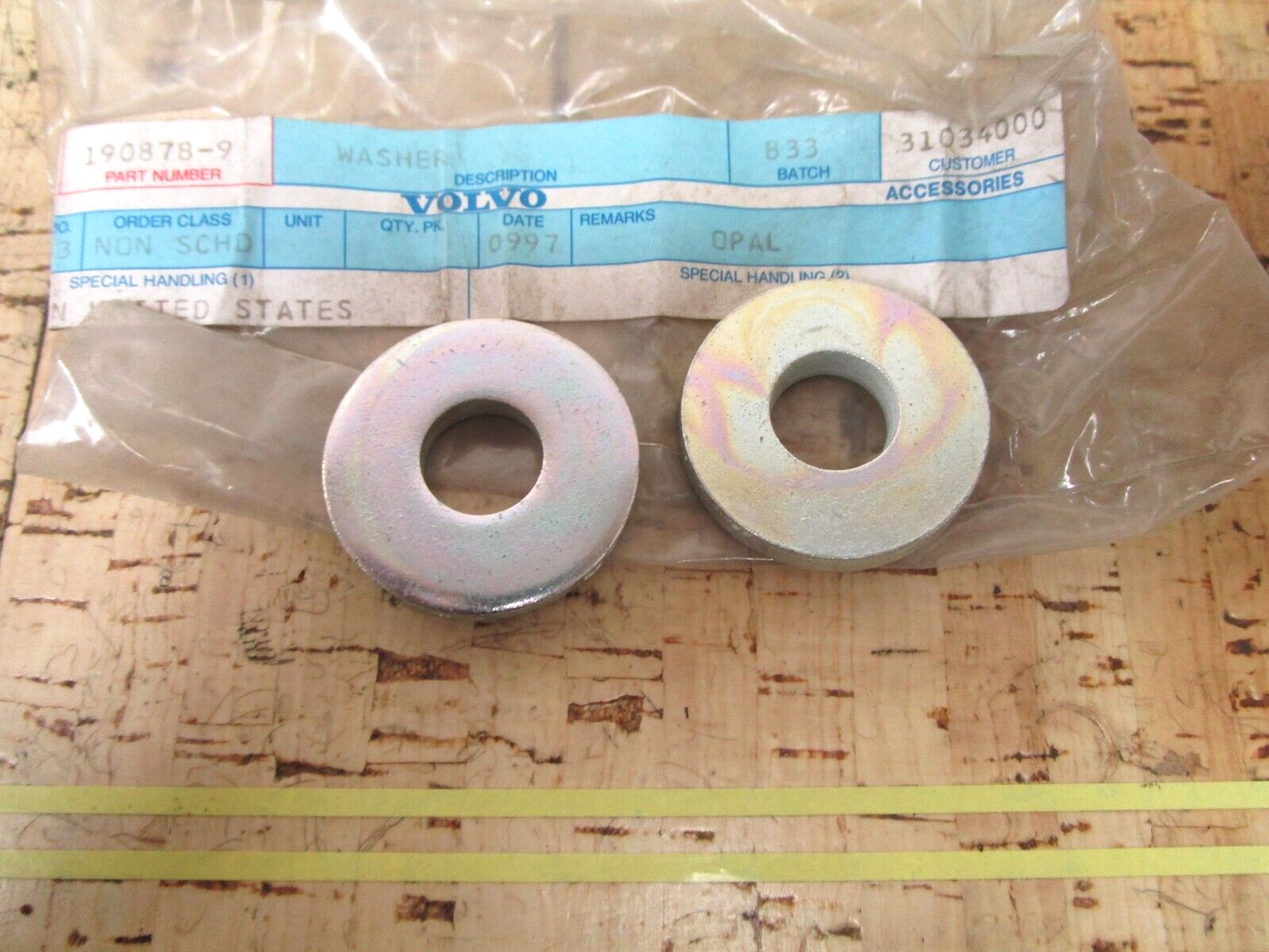 *NEW OEM* (LOT OF 2) 0750 Volvo Penta WASHER 190878
