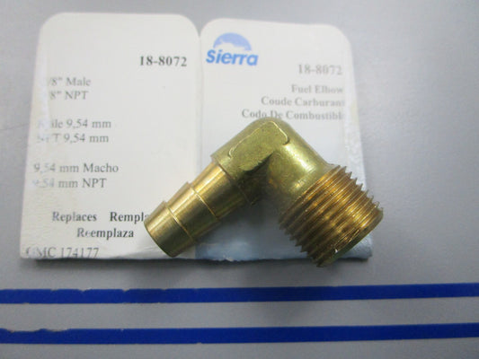 NEW 18-8072 Replaces: OMC 174177 0174177 Sierra Fuel Elbow 0810