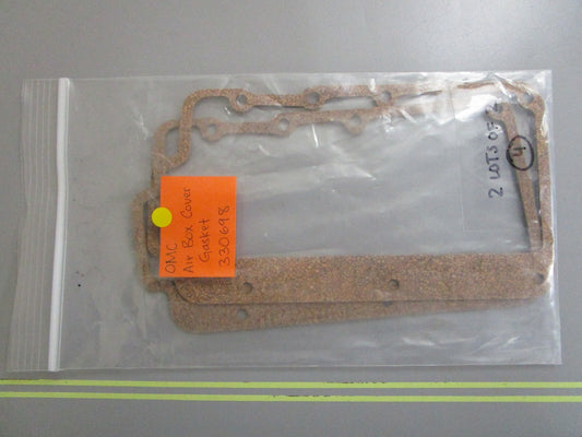 *NEW OEM* (LOT OF 2) 0810 OMC Johnson Evinrude Air Box Cover Gasket 330698