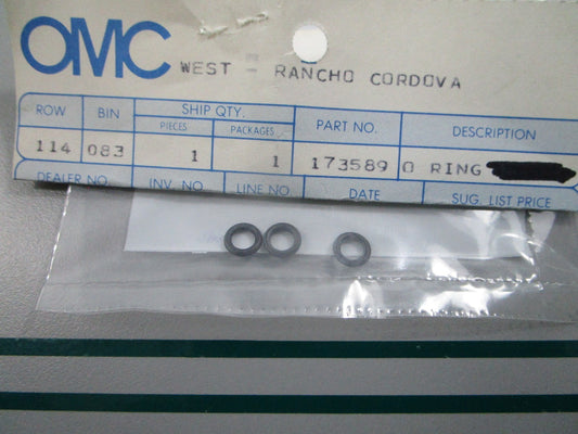 NEW OEM (LOT OF 3) 173589 0173589 OMC Johnson Evinrude O-Ring 0810
