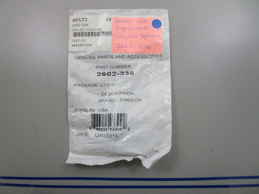 *NEW OEM* 0770 Arctic Cat Tigershark Torsion Spring 2602-336