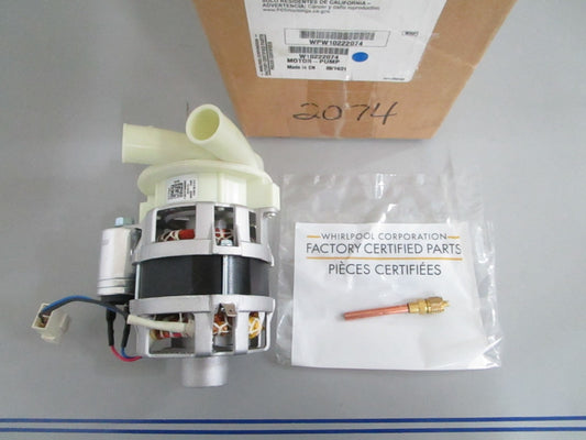 *NEW OEM* 0820 Whirlpool Pump Motor WPW10222074 W10222074