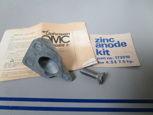 *NEW OEM* 0810 OMC Johnson Evinrude Zinc Anode Kit 173816 0173816