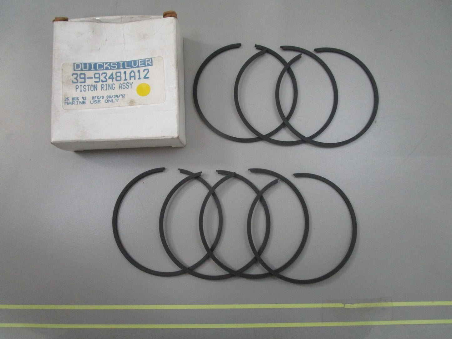 *NEW OEM* (LOT OF 7) 0810 Mercury Quicksilver Piston Ring Assembly 39-93481A12
