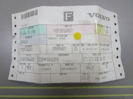 *NEW OEM* 0810 Volvo Penta Thrust Ring 3858457