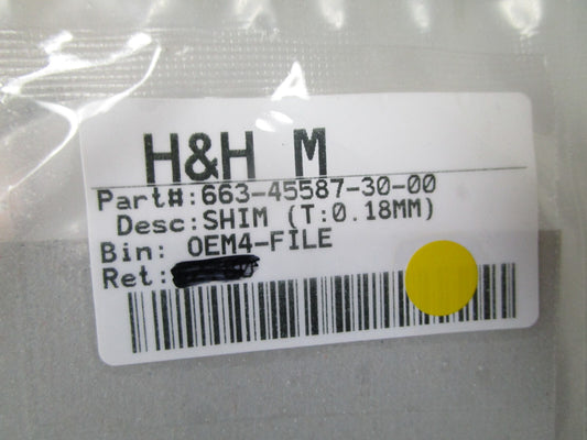 *NEW OEM* 0810 Yamaha (T:0.18MM) Shim 663-45587-30-00