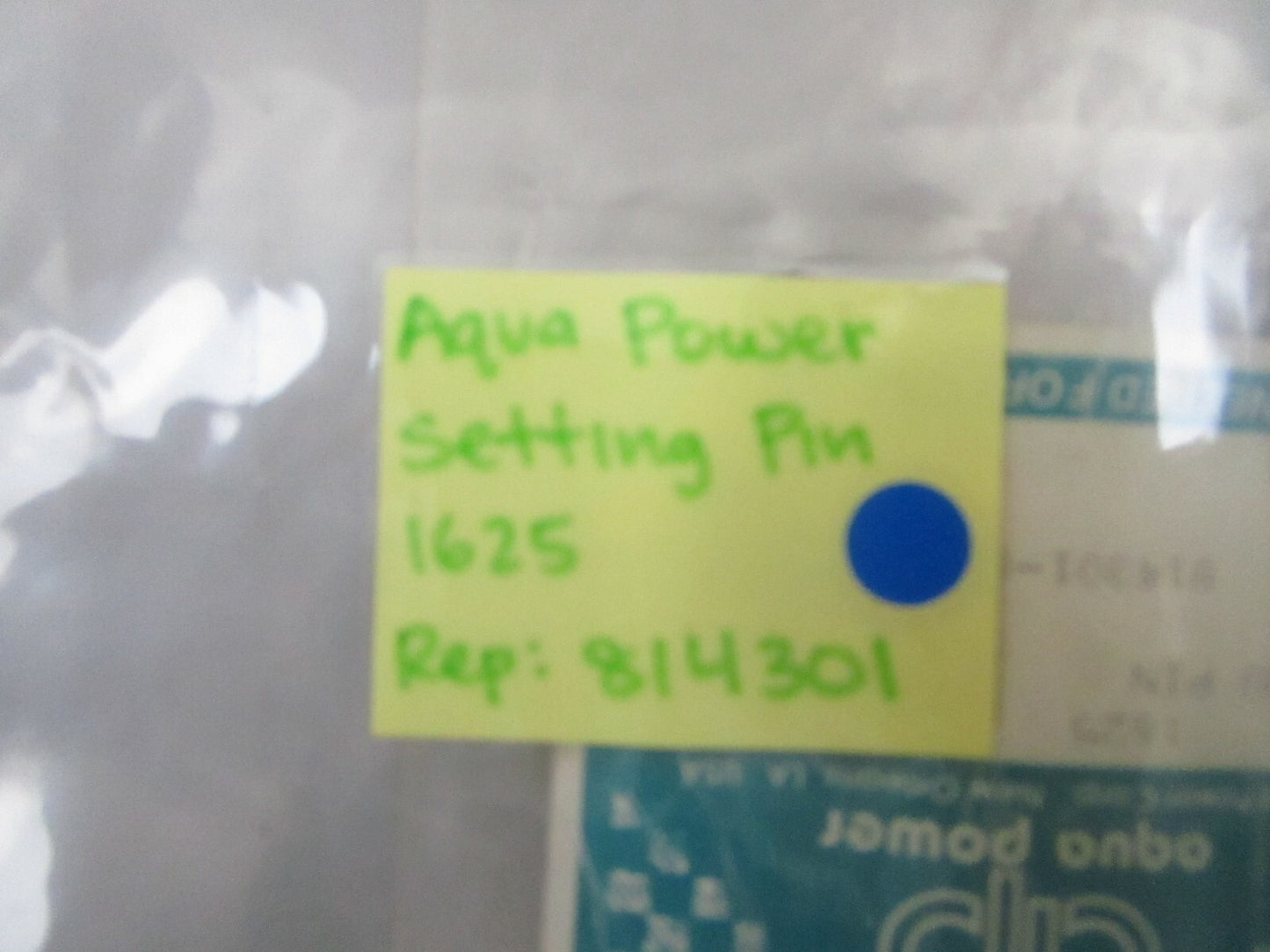 *NEW* 0810 Aqua Power Setting Pin 1625 Replaces: 814301