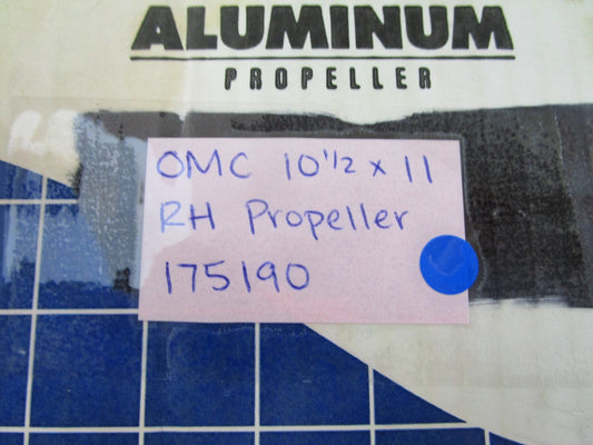 *NEW OEM* 0820 OMC Johnson Evinrude 10½×11 RH Propeller 175190 0175190
