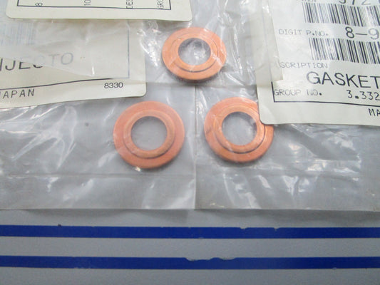 *NEW OEM* (LOT OF 3) 0810 Harley Davidson Copper Injector Gasket 97216082