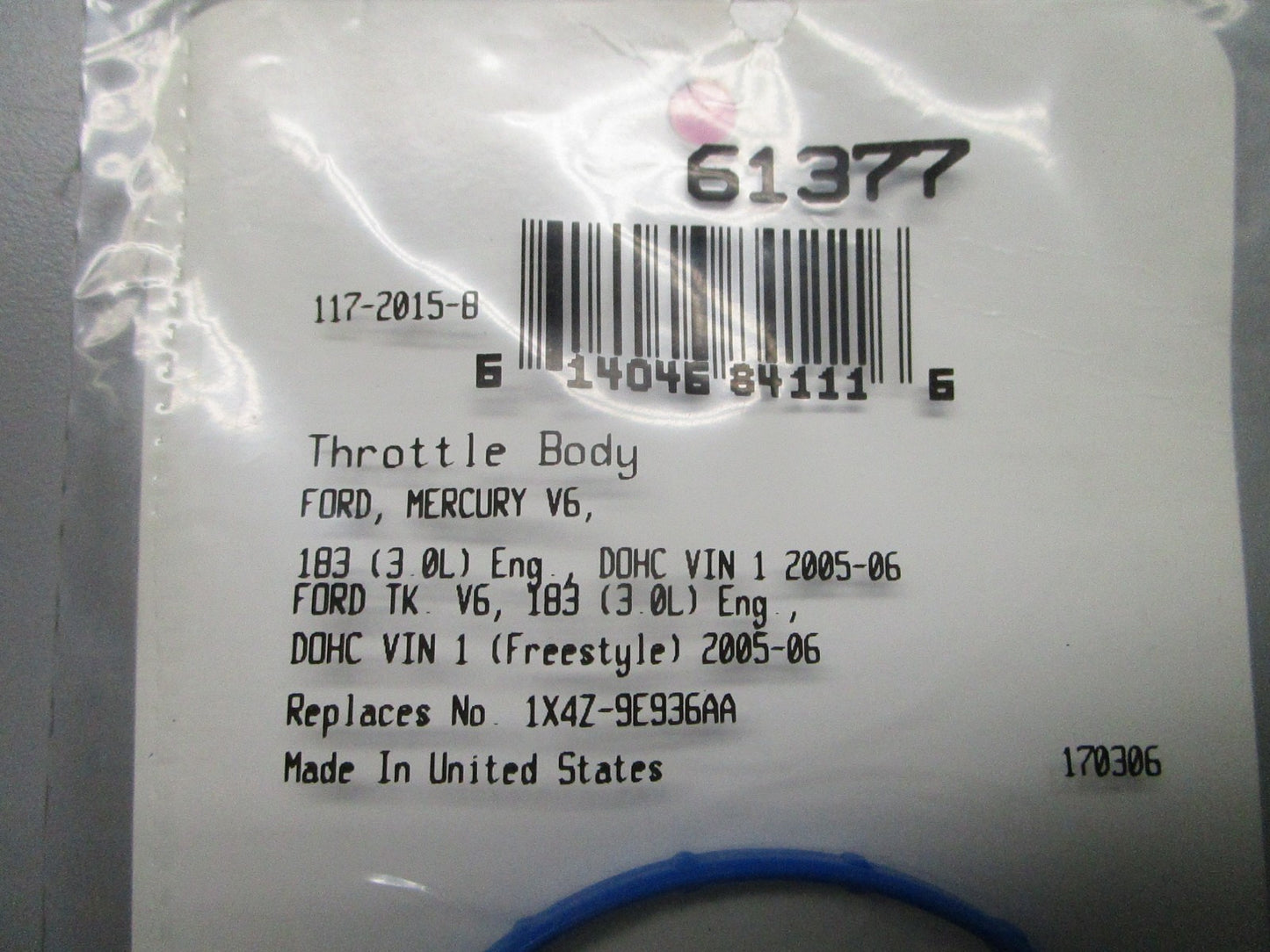 *NEW* 0810 Fel-Pro Throttle Body Gasket 61377 Replaces: 1X4Z-9E936AA