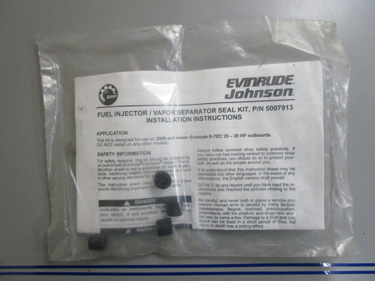 *NEW OEM* 0810 OMC Johnson Evinrude Seal Injector To Separator Kit 5007913