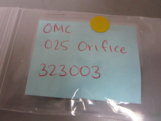 *NEW OEM* 0810 OMC Johnson Evinrude .025 Orifice 323003 0323003