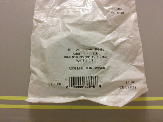*NEW* 0810 Sierra Oil Seal 18-2000 Replaces: OMC 309989 0309989