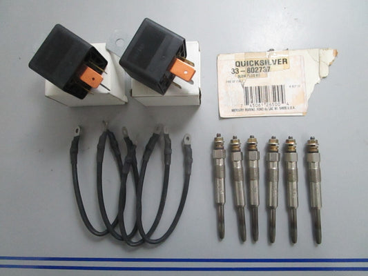 *NEW OEM* 0820 Mercury Quicksilver Glow Plug Kit 33-802737