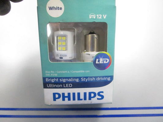 *NEW OEM* 0810 Phillips 13V Ultinion LED Car Signaling Bulb Set 1156ULWX2