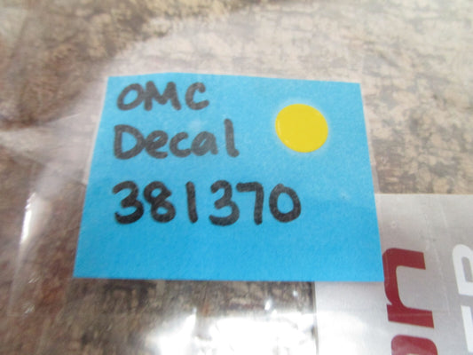 *NEW OEM* 0810 OMC Johnson Evinrude Decal 381370 0381370
