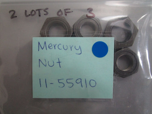 *NEW OEM* (LOT OF 3) 0770 Mercury Quicksilver Nut 11-55910