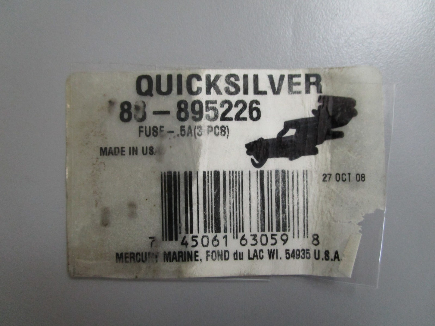 *NEW OEM* (LOT OF 3) 0820 Mercury Quicksilver .5A Fuse 88-895226